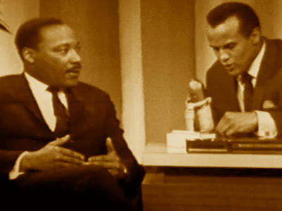 Dr. Martin Luther King, Jr. appearing on the Tonight Show guest hosted by Harry Belafonte. This program aired in February 1968. by Pan-African News Wire File Photos