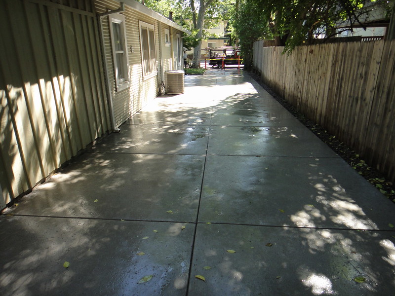 Long Driveway With Salt Finish