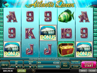 free Atlantis Queen free spins feature