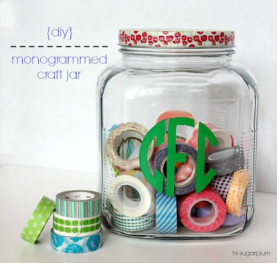 Hi Sugarplum | Monogrammed Craft Jar