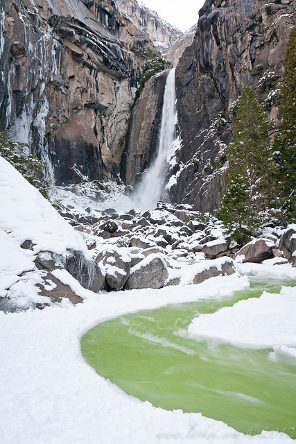 Winter, Lower Yosemite Falls, Yosemite National Park, California, 2011
