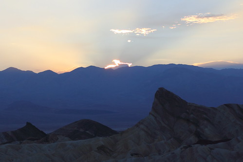 Death Valley sunset at Zabriskie point