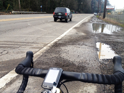 Bike lane conditions Hwy 30-St Helens Rd-1