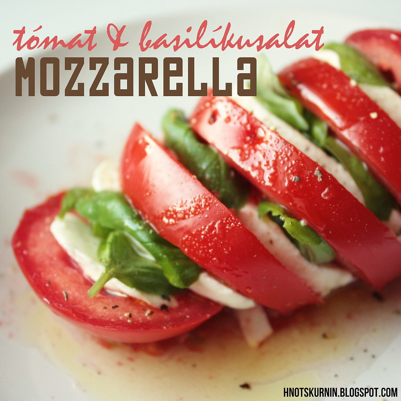 Tómat-mozzarella-basilíkusalat