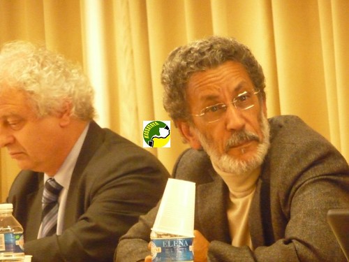 Le Pr Abdel Weddoud Ould Cheikh et le Pr Denis Retaillé lors d'une soutenance de thèse de doctorat d'un chercheur mauritanien à Rouen en décembre 2011. DR Abdoulaye DIAGANA/Kassataya