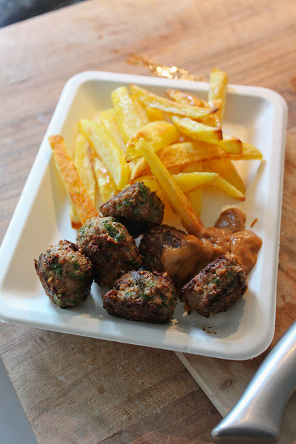 meatballs and french fries