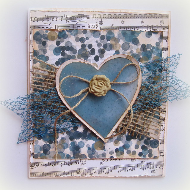 Blue Heart Card - Designs By Dawn Rene