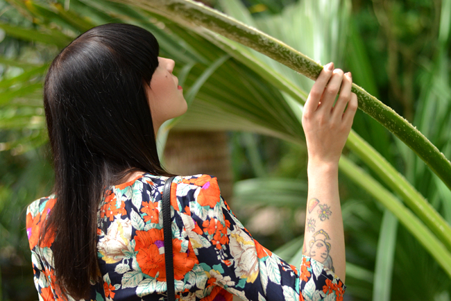 Palm trees floral dress blog 9