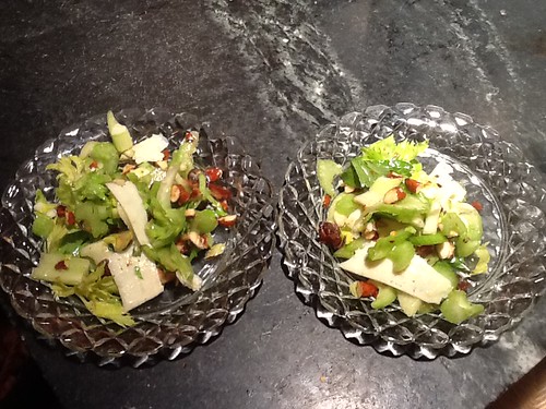 Celery salad with dates, almonds and Parmesan Jody
