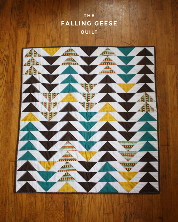 Falling Geese Baby Quilt