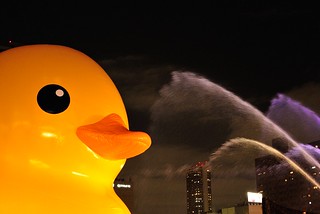 The huge rubber duck appeared.