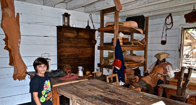 Hide and Leather Maker at colonial quarter st augustine florida