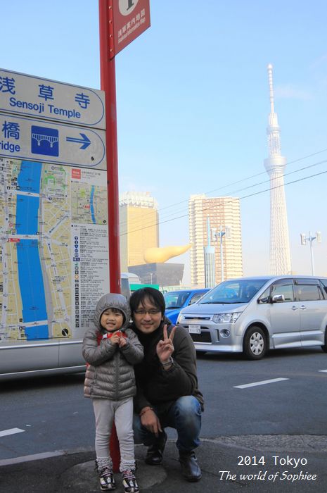 【2014日本】淺草「吾妻橋」步行至「晴空塔」（天空樹）。散步路線