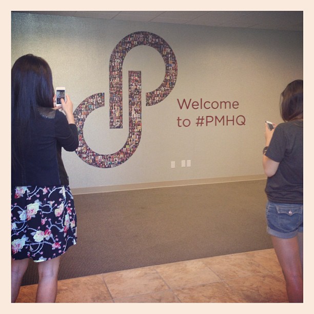 Our new sign was just installed and everyone wants a photo of it! #pmhq #poshmark #spreadthelove #instagood