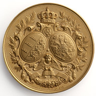 Medal on the silver wedding anniversary of King Charles and Queen Olga of Württemberg reverse
