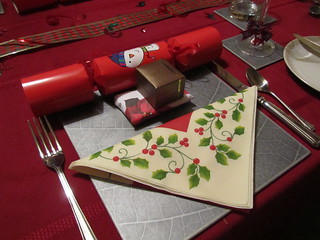 Setting a festive table