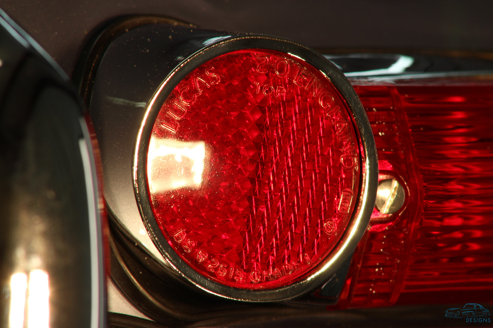 Jaguar E-type rear lamp cover polished Detailed Designs Auto Spa