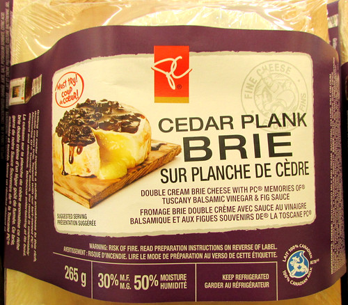 PC Cedar Plank Brie, Pita Crackers with Sea Salt & Black Label Bacon Marmalade