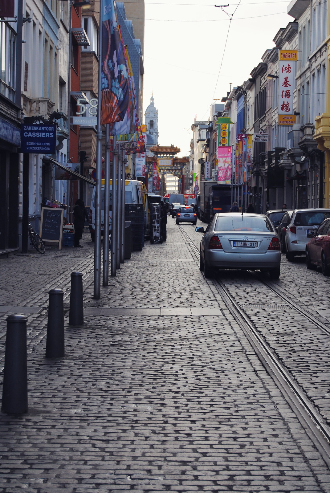 A street view of Antwerp's Chinatown.