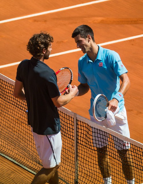 Novak Djokovic and Ernests Gulbis