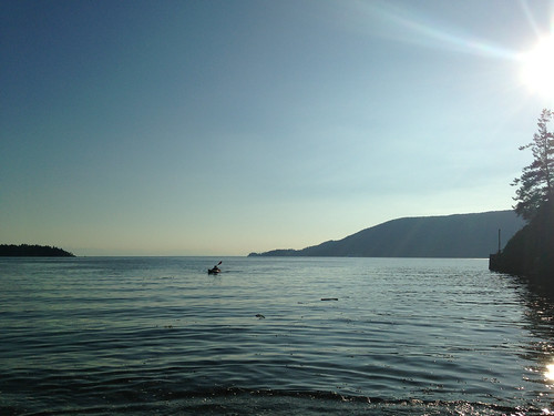 Marc kayaking on the Howe Sound