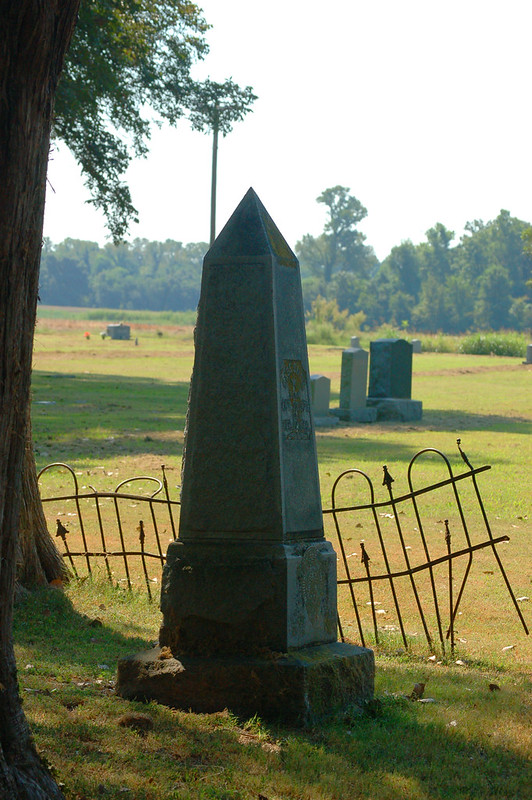 Obelisk in Gibson Bayou Cemetery, Earle, Ar