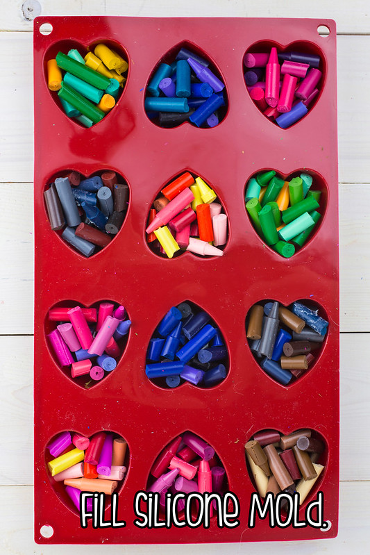 Broken Crayons in Silicone Mold