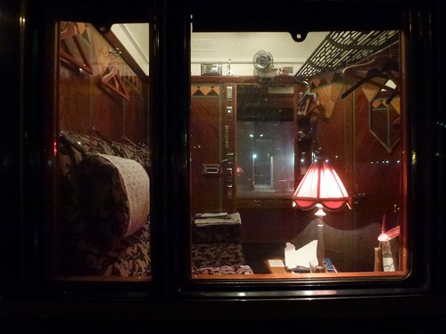 Orient Express - farewell view of our cabin at Venice