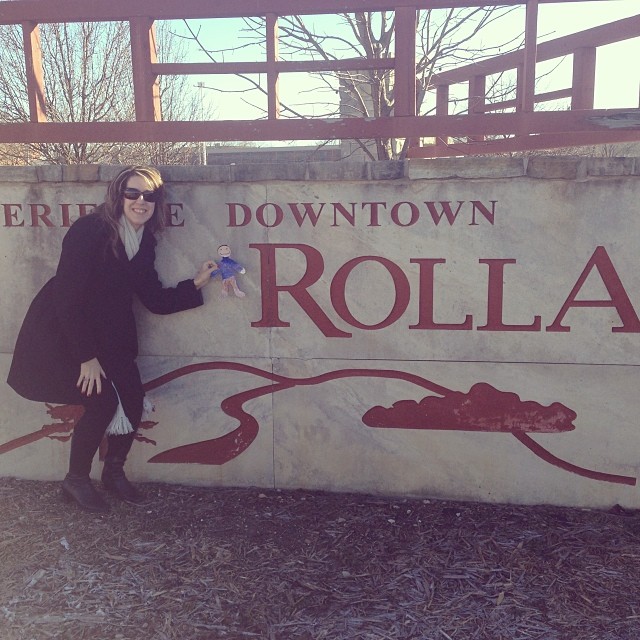 Flat Stanley arrives in Rolla, MO for a Christmas celebration. #whatidoformysonsschoolprojects #brr