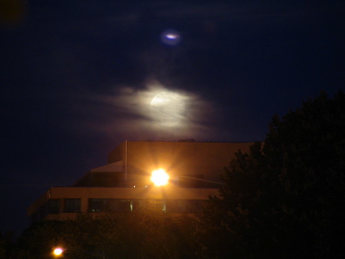 Supermoon Rises over Dupont Circle Building