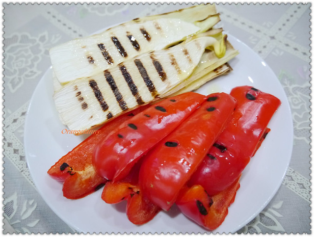 130901 橫紋鍋烤筊白筍及甜椒