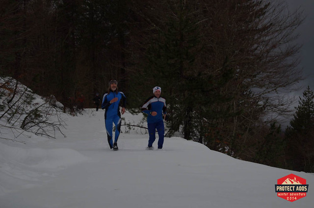 Ο Χρόνης Δρούγιας και ο Νίκος Καλοφύρης σε κομμάτι της διαδρομής του τρεξίματος