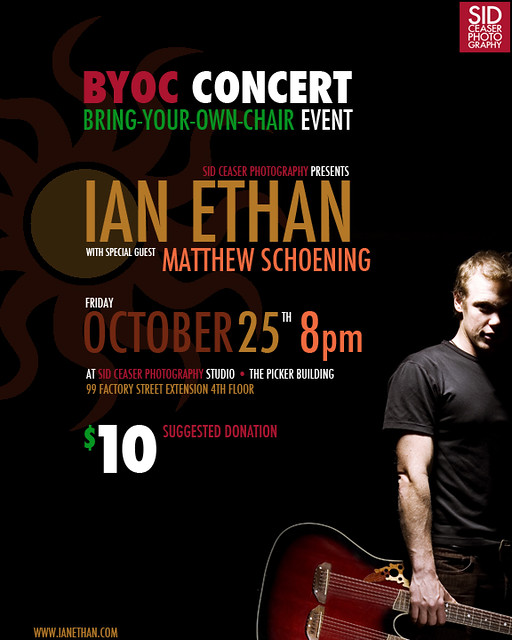 IAN ETHAN in Concert at Sid Ceaser Photography studio, Oct. 25th 2013