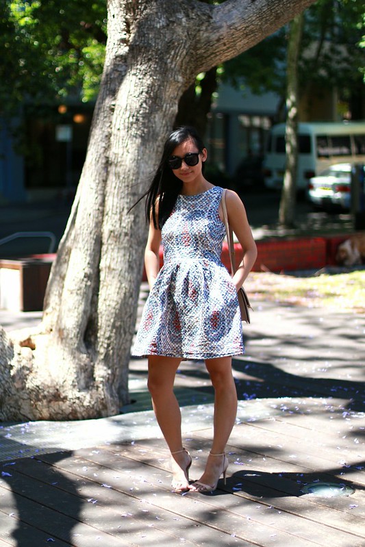 asos paisley quilted dress