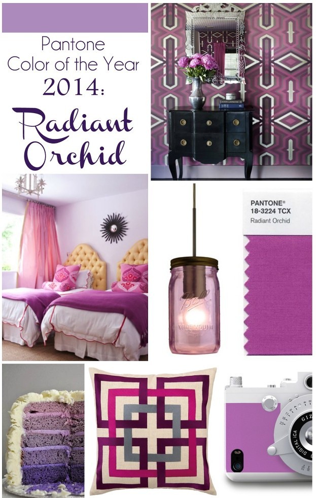 Radiant Orchid Decor on Living After Midnite
