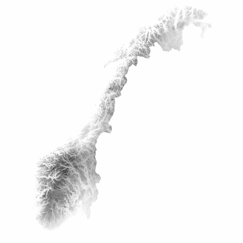 Norway inverted heightmap
