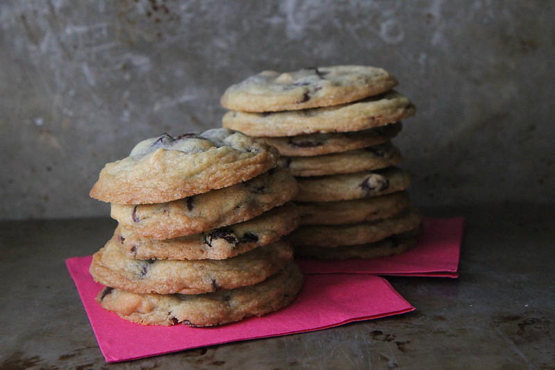 Dark Chocolate, Sour Cherry and Marcona Almond Cookies
