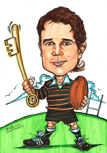 rugby player caricature 21st birthday