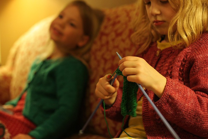 evening knitting