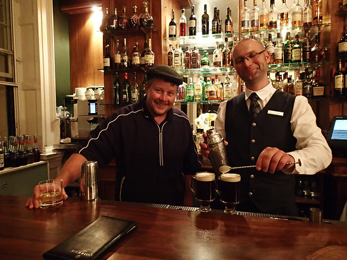 Matt with our bartender Lukasz.