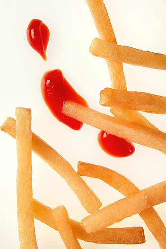 ARS research has shown heating French fries with infra-red light before cooking can lower the amount of oil in the finished fries.