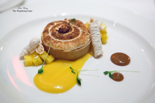 Passion Fruit and Coconut Meringue Tart with Mango