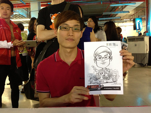 caricature live sketching for NTUC U Grand Prix Experience 2013 - 30