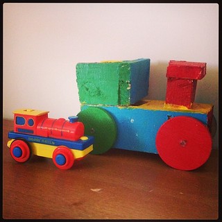 The Bene Express made by Maddy & his favourite @bigjigstoys train.