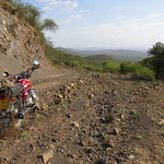 The road down continues to be tricky, near Logumgum, Kenya