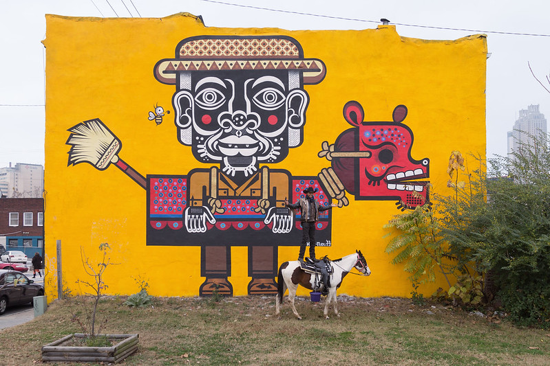 Urban Cowboy and Mural