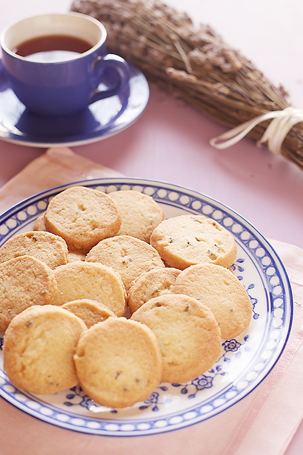 Eggless Lavender Biscuits/Cookies