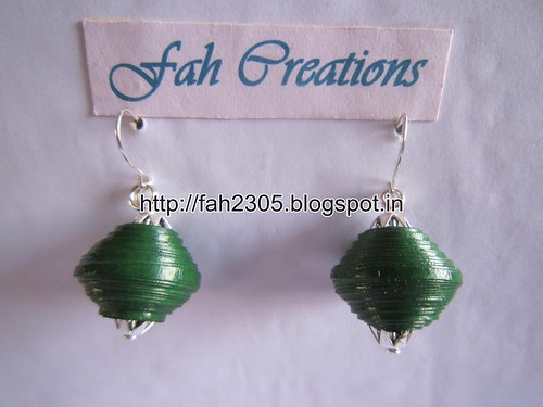 Handmade Jewelry - Paper Bead Earrings (1) by fah2305