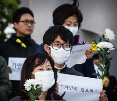 "Stay Still" Silent March for victims of the Sewol ferry disaster
