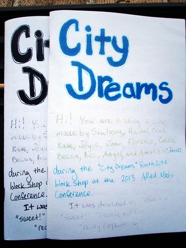 City Dreams zine made at AMC2013